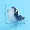 Mini killer whale figurine oracle aquarium micro landscape decoration 2.6cm ornament - Head-Up Killer Whale / Black and White