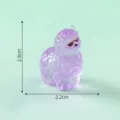 Figurine alpaga lunettes de soleil lumineuses micro paysage ornement miniature DIY 2.9x2.2cm - 10# Alpaga violet avec lunettes de soleil