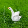Miniatura statuetta cigno bianco micro paesaggio fai da te terrario giardino decorazione - 21# Cigno a testa alta