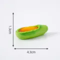 Mini resina fruta adorno DIY micro paisaje accesorio tierno realista diseño 4.3cm - Melón Cornudo Pelado