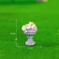 Miniature garden flower pot resin miniature landscape DIY decoration moss dollhouse ornament pot - No. 7 - Flower Stand