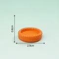 Ornement de Panier Tissé Miniature en Résine Orange Joli Décoration Micro Paysage DIY - N° 6 Nid