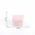 Linda caja de almacenamiento miniatura rosa casa de muñecas micropaisaje 0,7x0,9cm - Caja de almacenamiento n.º 4 / Habitación linda