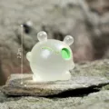 Mini glowing alien figurine, cute translucent desktop ornament, micro landscape DIY decor SKU. - 7# Alien