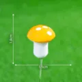 Miniature champignon en mousse jaune figurine pour decoration de plante en pot 1.8cm - S / Orange
