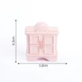 Lindo modelo de armario en miniatura rosa para decoración DIY de casa de muñecas y micropaisaje. - Armario n.º 9 / Habitación linda