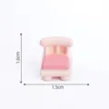 Miniatura sofá rosa de casa de muñecas, bonito accesorio decorativo DIY de 1.6cm tamaño - Taburete n.º 22 / Habitación linda