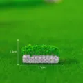 Miniature moss stone wall model micro landscape DIY garden decor accessory size variant - No. 13 - Long Brick Platform Grass