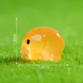 Luminous amber resin elephant figurine miniature landscape desktop ornament 1.45x1.95cm - Orange Elephant
