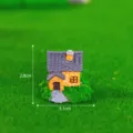 Miniature resin house micro landscape moss garden DIY dollhouse decoration ornament 2.8x3.1cm - No. 14 - House