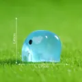 Blaue leuchtende Miniatur Elefantenfigur, Sukkulenten Garten Mikro Landschaft Deko. - Blauer Elefant