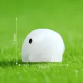 Mini luminous elephant figurine for micro landscape succulent garden decor desktop ornament. - Milky White Elephant