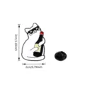 Cute white cat holding wine bottle enamel brooch cartoon metal badge clothing bag accessory - Sunglasses Cat (MHJ3)
