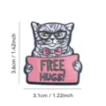 Broche émaillée chat mignon avec lunettes et nœud papillon badge de vêtement mignon accessoire - Câlins gratuits