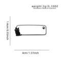 Metal black cat speech bubble brooch badge with clear dimension and weight specifications. - Black Cat Speech Bubble Style (E16-6-718)