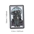 Card style skeleton medic enamel pin detail shot, creative gothic tactical badge accessory. - Medics