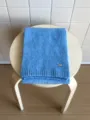Einfarbiger hellblauer Strickschal, weicher Kaninchenwoll-Mix, warmer Winter-Halswärmer. - 160x18cm (S205H) / Himmelblau
