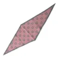 Gestreicktes Dreiecktuch für Damen, rosa Winter Halstuch mit modischem Monogramm Muster. - 100x30cm / Rosa