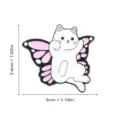 Cute butterfly cat enamel pin metal badge cartoon fashion accessory cute lapel pin gift item - Pink Wing White Cat / Butterfly Cat A