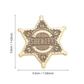 Sheriff star enamel pin badge vintage metal brooches for clothing backpack hat decor - SHERIFF Style (E10-3-138) / Bronze