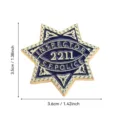 Metal enamel star badge pin Inspector S.F. Police 2211 brooch stylish tactical uniform accessory - S.F. POLICE INSPECTOR Style (E10-3-137) / Blue