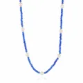 Blaues Kristall und Perlen Perlenkette Mode Schlüsselbeinkette Schmuck für Frauen - Saphirblau