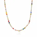 Bohemian colorful seed bead necklace with letter L pendant for women fashion jewelry - Letter L (NE0446 L)