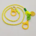Cordino per mascherina anti-smarrimento per bambini neon con catene in plastica colorate e smiley. - Giallo