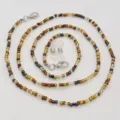 Colorful seed bead glasses chain and mask lanyard for women multi-purpose beaded necklace. - Bronze Gold Gray Mix (1)