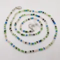 Colorful beaded glasses chain and mask lanyard, handmade anti-lost neck strap for women. - Rainbow Colorful Mix (2)