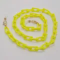 Elegante catena per occhiali in acrilico giallo vivo cordino mascherina moda - Giallo