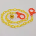 Cute acrylic flower smiley face mask chain for children colorful anti-lost hanging chain - Yellow Chain