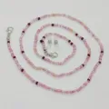 Colorful glass seed beads glasses chain mask lanyard multi-purpose hanging strap accessory - Pink Purple Gradient (5)