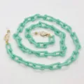 Catena per occhiali in acrilico verde menta moda cordino per mascherina anti-perdita - Verde scuro