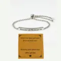 Bracciale regolabile in acciaio titanio catena corda con barra incisione ispiratrice per uso. - Ricorda chi sei / Argento