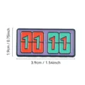 Creative dual 11 enamel brooch pin, colorful metal badge accessory for casual outfits. - Contrast Color