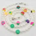 Chaine de lunettes perles d'imitation et fruits en argile polymere pour femmes filles - Fruit