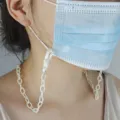 Catena per maschera in acrilico bianco cordino anti-smarrimento per occhiali donna - Bianco