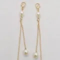 Elegante vergulde parel brillenketting en mondkapjesketting multifunctioneel mode-accessoire. - Goud