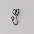 Finto anello al naso punk in metallo clip-on non-piercing cuffia da naso gioielli. - Forma a Cuore (Black 2) / Nero