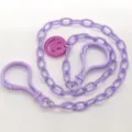 Purple acrylic smiley face mask chain anti-lost lanyard fashionable neck hanging accessories - Purple