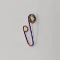 Finto anello da naso clip in metallo arcobaleno stile punk gioiello per il corpo top - Stile Riccio a Forma di S (Multicolor 5) / Colorato