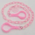 Pink acrylic smiley face mask chain anti-lost neck hanging accessory cute fashion item - Light Pink