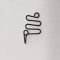 Finto anello da naso in metallo punk polsino da naso con clip a U gioiello per corpo nero - Forma a Piega Ondulata (Black 5) / Nero