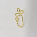 Anello da naso clip-on in metallo punk dorato, finto piercing polsino elegante festa. - Stile a Bobina Geometrica (Gold 5) / Oro