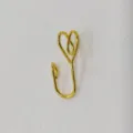 Falso anello naso dorato a clip forma di cuore U metallo punk polsino naso gioielli - Forma a Cuore (Gold 3) / Oro