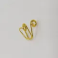 Anello da naso clip-on dorato finto piercing stile punk in rame gioiello variante - Forma Spirale a Doppio Anello (Gold 2) / Oro