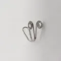 Anello naso finto in metallo punk a clip, gioiello per il corpo septum a U non perforato - Stile Spirale a Doppio Giro (Silver 2) / Argento