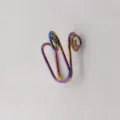 Finto anello da naso in metallo colorato punk, gioiello corpo clip-on U senza piercing. - Stile a Doppia Spirale a U (彩色3) / Colorato