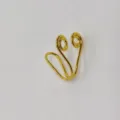 Anello da naso punk dorato senza piercing, finto anello nasale a clip a U gioiello. - Stile Trama a Doppia Spirale (Gold 4) / Oro
